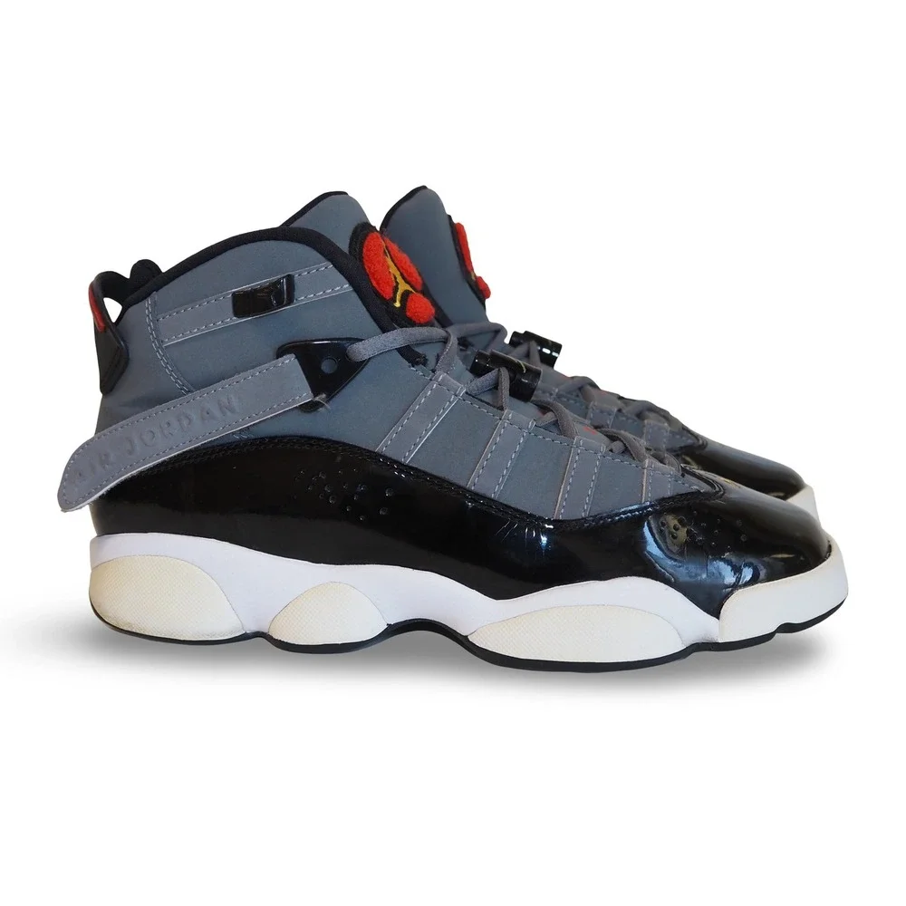 Air Jordan 6 Rings GS Light Graphite Youth 7 Womens 8.5 Basketball 323419-022